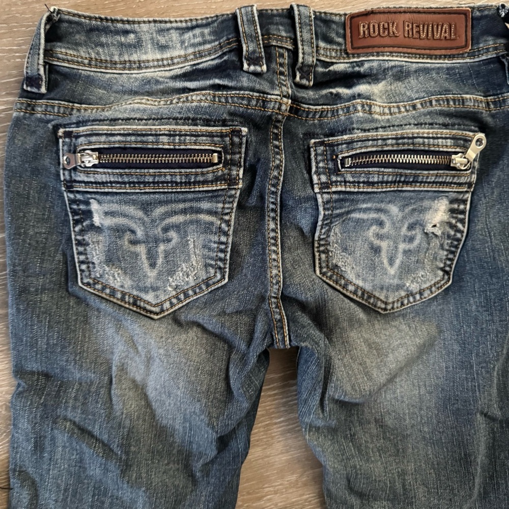 Rock revival Margot skinny jeans with zipper details size 26